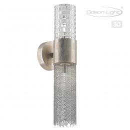 Odeon light 4631/2W HALL ODL20 567 серебристый/стекло/металл.цепочки Бра G9 2*5W 220V PERLA  - 5 купить